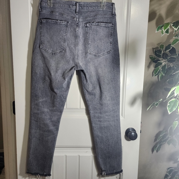 Agolde Nico High Rise Button Fly Ankle Fray Like New Size 31 Has stretch - Picture 8 of 16